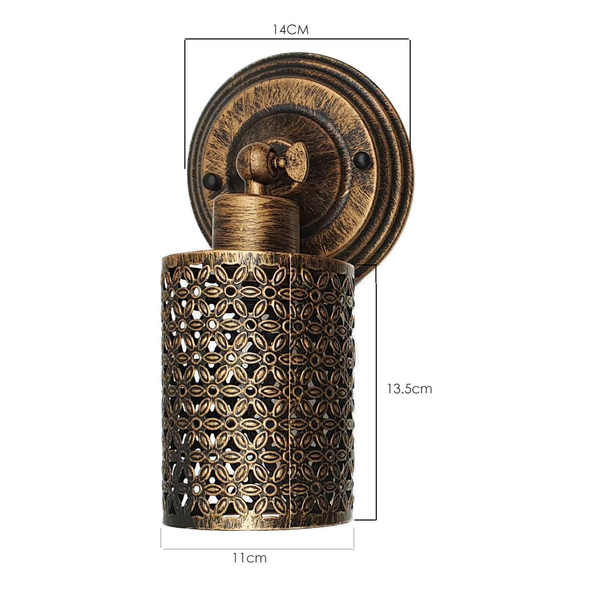 Vintage Industrial Brushed Copper Wall Light – Retro Loft Style Porch Lamp