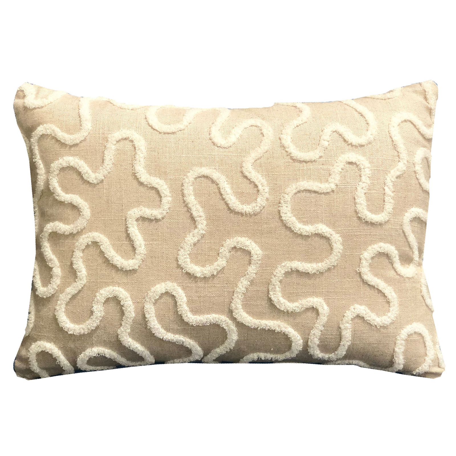 Chandra Taal Beige Geometric Luxury Throw Pillow