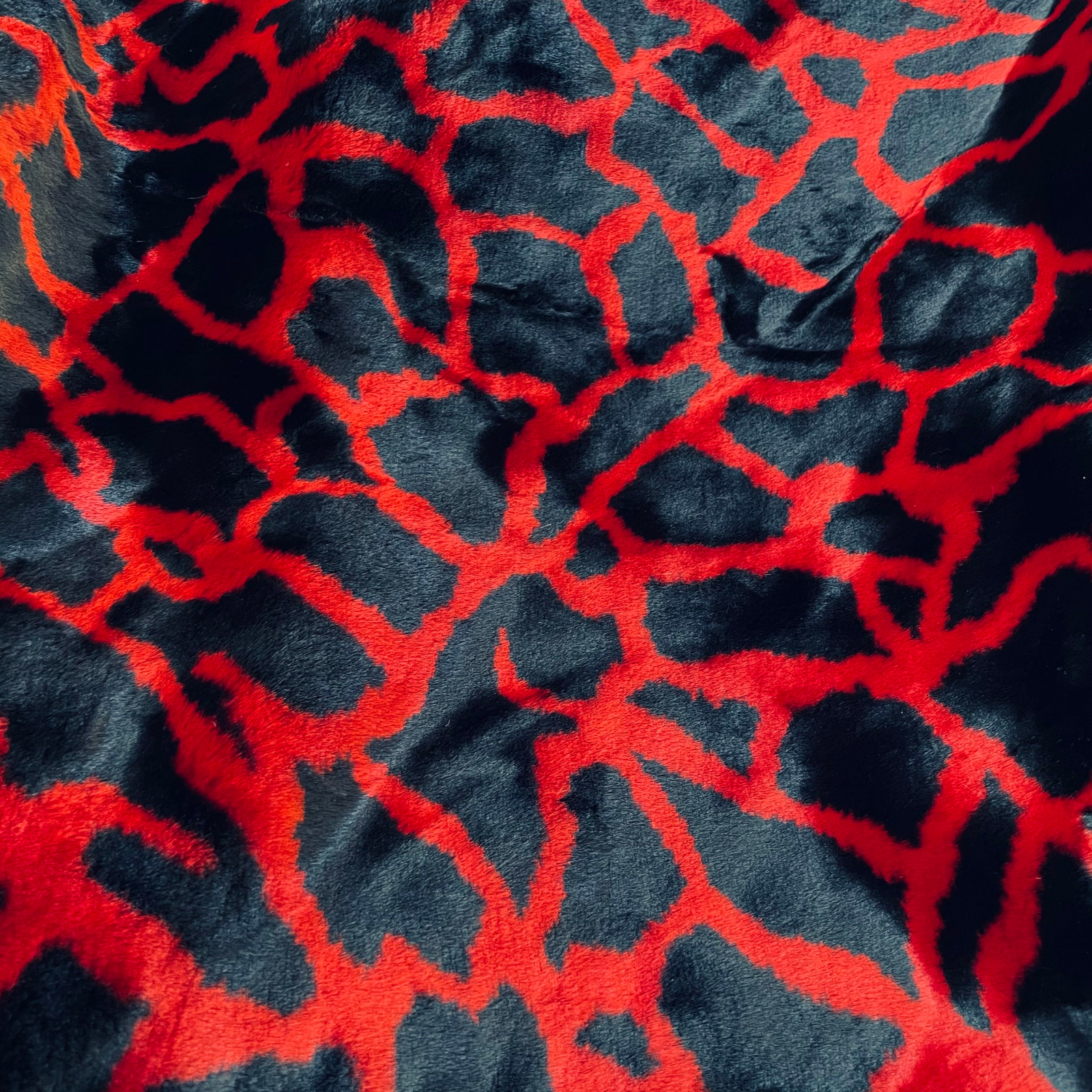 Plutus Red Black Plush Faux Fur Luxury Throw Blanket – Reversible Statement Accent