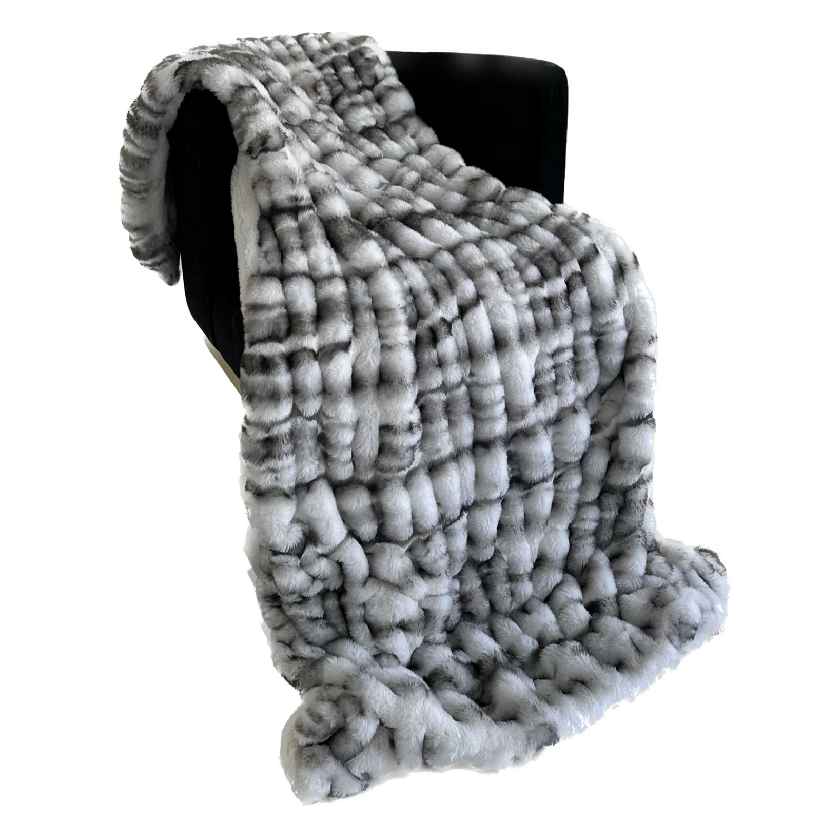 Plutus Off White Sherpa Faux Fur Luxury Throw Blanket – Reversible Cozy Accent