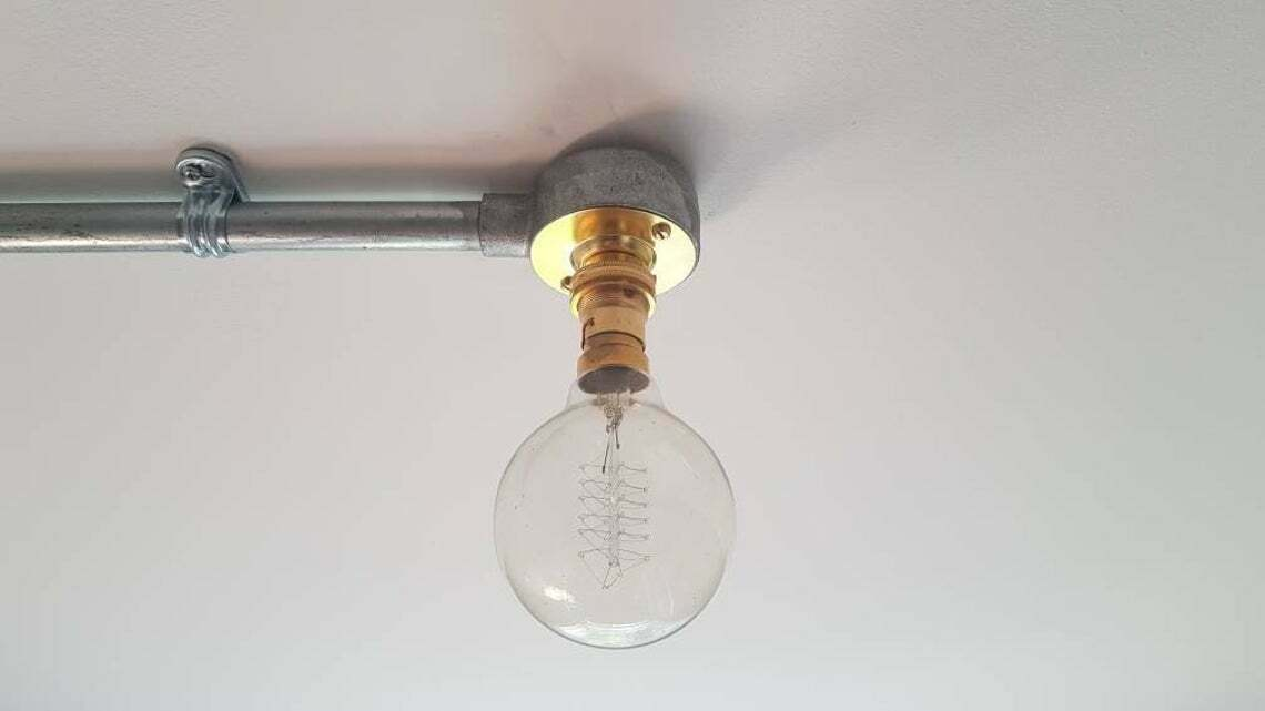 Industrial 2 Head Steampunk Metal Water Pipe Wall Light Sconces~5180