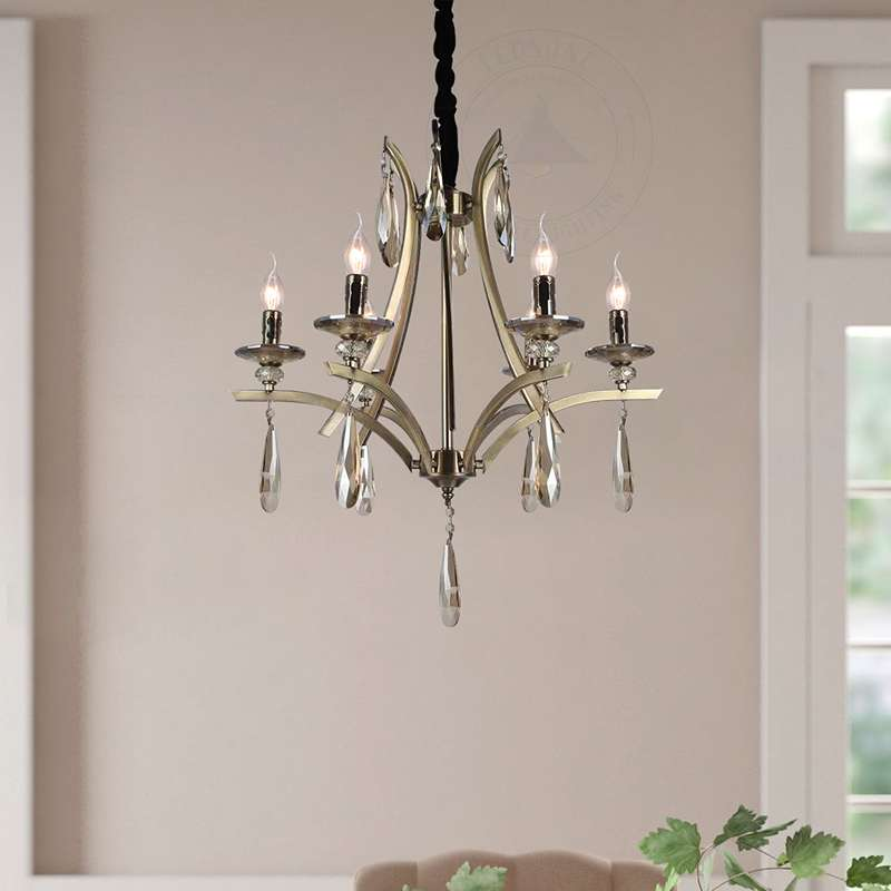 6 Light Crystal Outdoor Chandeliers Light Adjustable Candle Ceiling Pendant Fixture ~4619