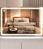 LED Makeup Mirror with 3-Mode Lighting, Touch Control, 10x Magnification, Detachable Base