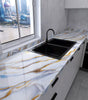 Heat-Resistant Oil-Proof Marble Peel and Stick Kitchen Countertop Wallpaper