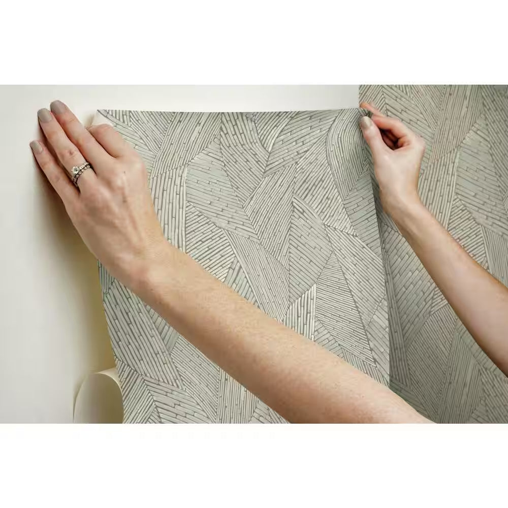 Brown Woven Reed Stitch Peel and Stick Wallpaper 28.18 sq. ft.