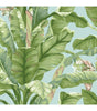 Banana Leaf Blue/Green Premium Peel and Stick Wallpaper Roll (Covers 45 sq. ft.)
