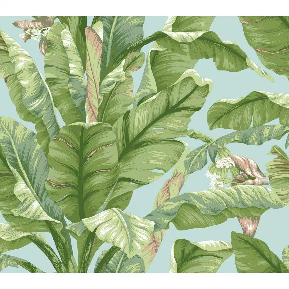 Banana Leaf Green Premium Peel and Stick Wallpaper Roll (Covers 45 sq. ft.)