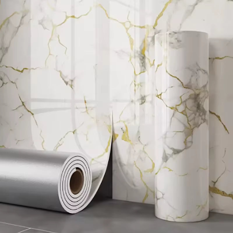 1 roll marble thick foam bedroom wallpaper imitation ceramic tile self-adhesive wallpaper kitchen anti oil stain wall sticker
