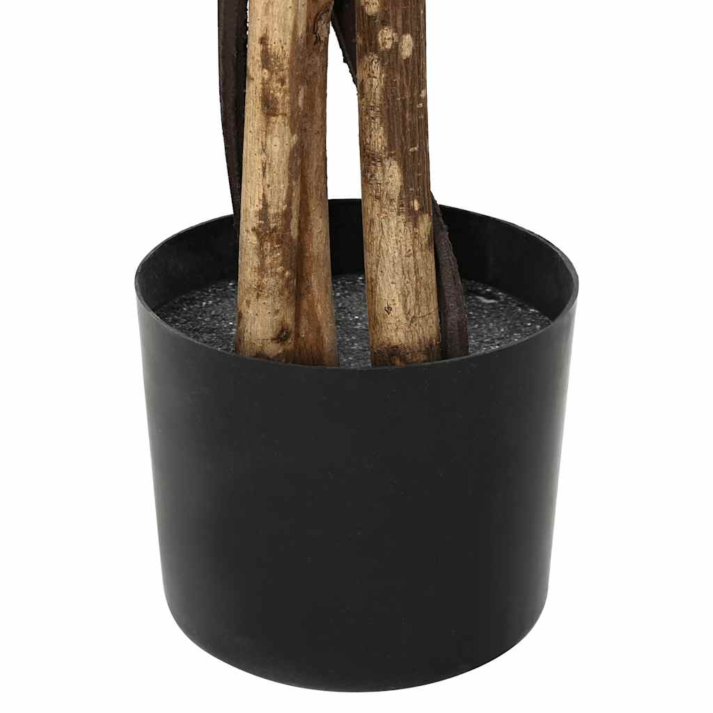 vidaXL Artificial Ficus Plant Green PEVA, Mixed Hardwood, Polyethylene