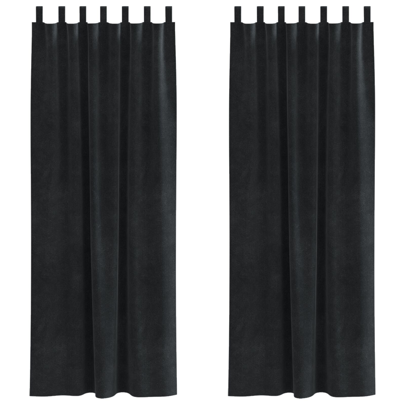 vidaXL Blackout Curtains 2 pcs Black 55.12 x 88.58 in Velvet