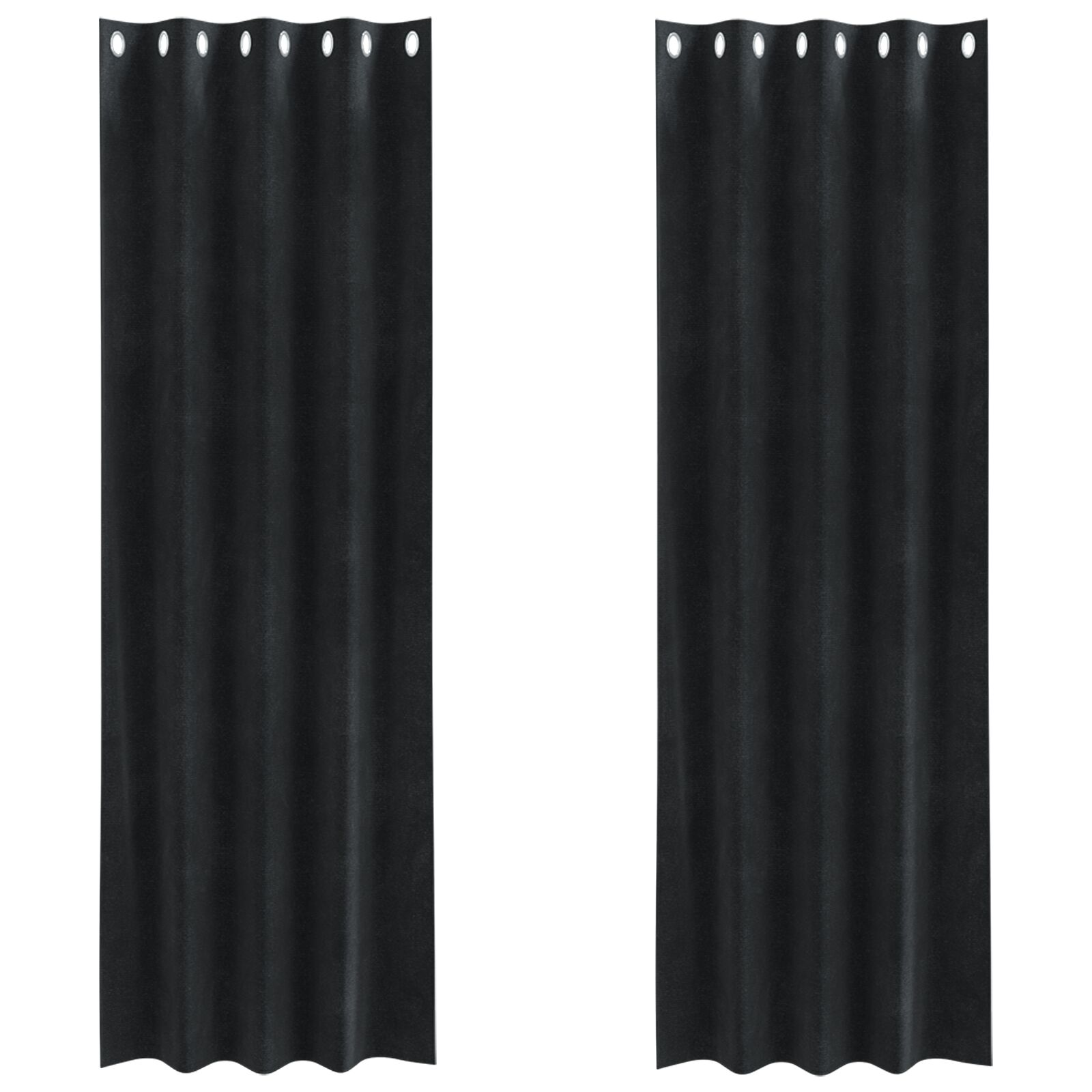 vidaXL Blackout Curtains 2 pcs Black 55.12 x 102.36 in Velvet