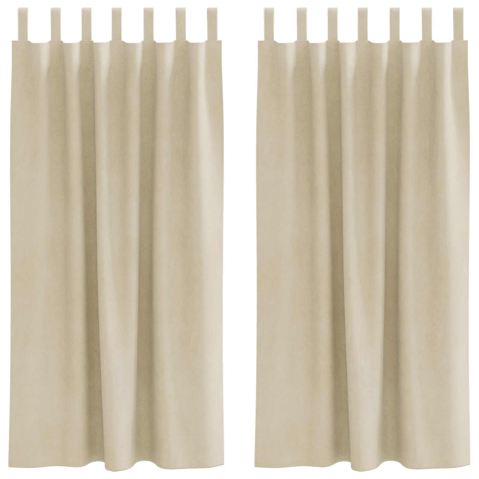 vidaXL Blackout Curtains 2 pcs Cream 55.12 x 68.90 in Velvet