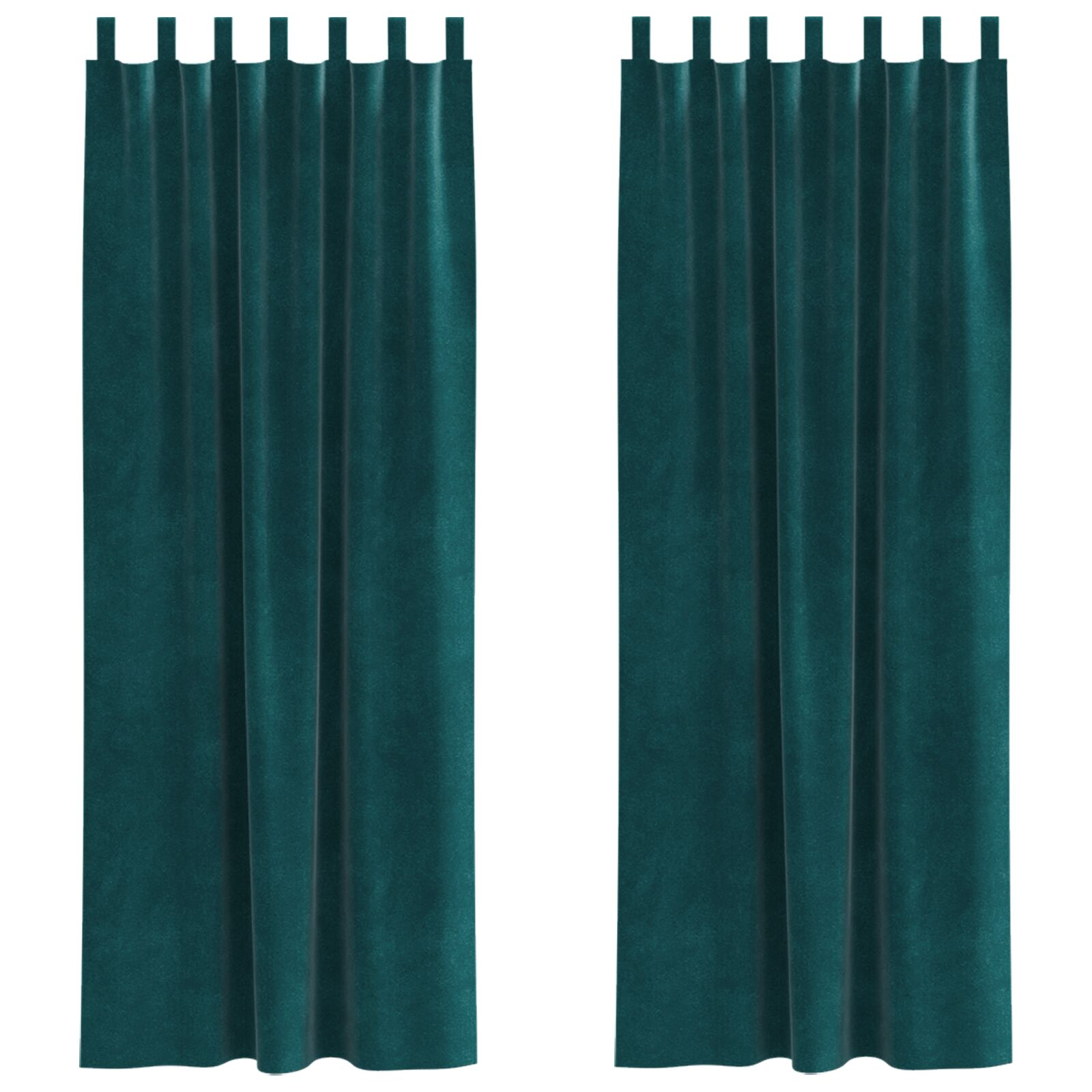 vidaXL Blackout Curtains 2 pcs Dark Green 55.12 x 88.58 in Velvet
