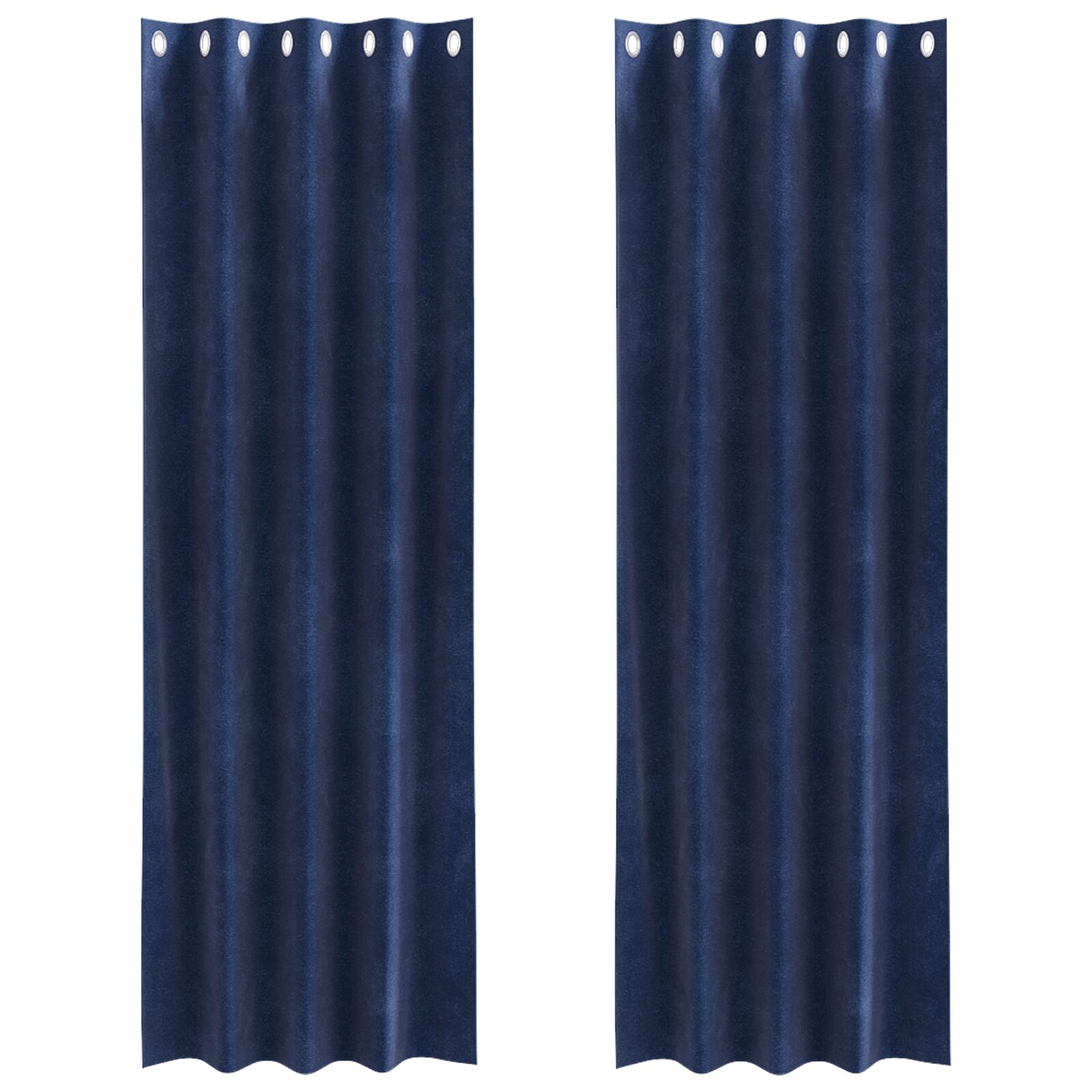 vidaXL Blackout Curtains 2 pcs Dark Blue 55.12 x 102.36 in Velvet
