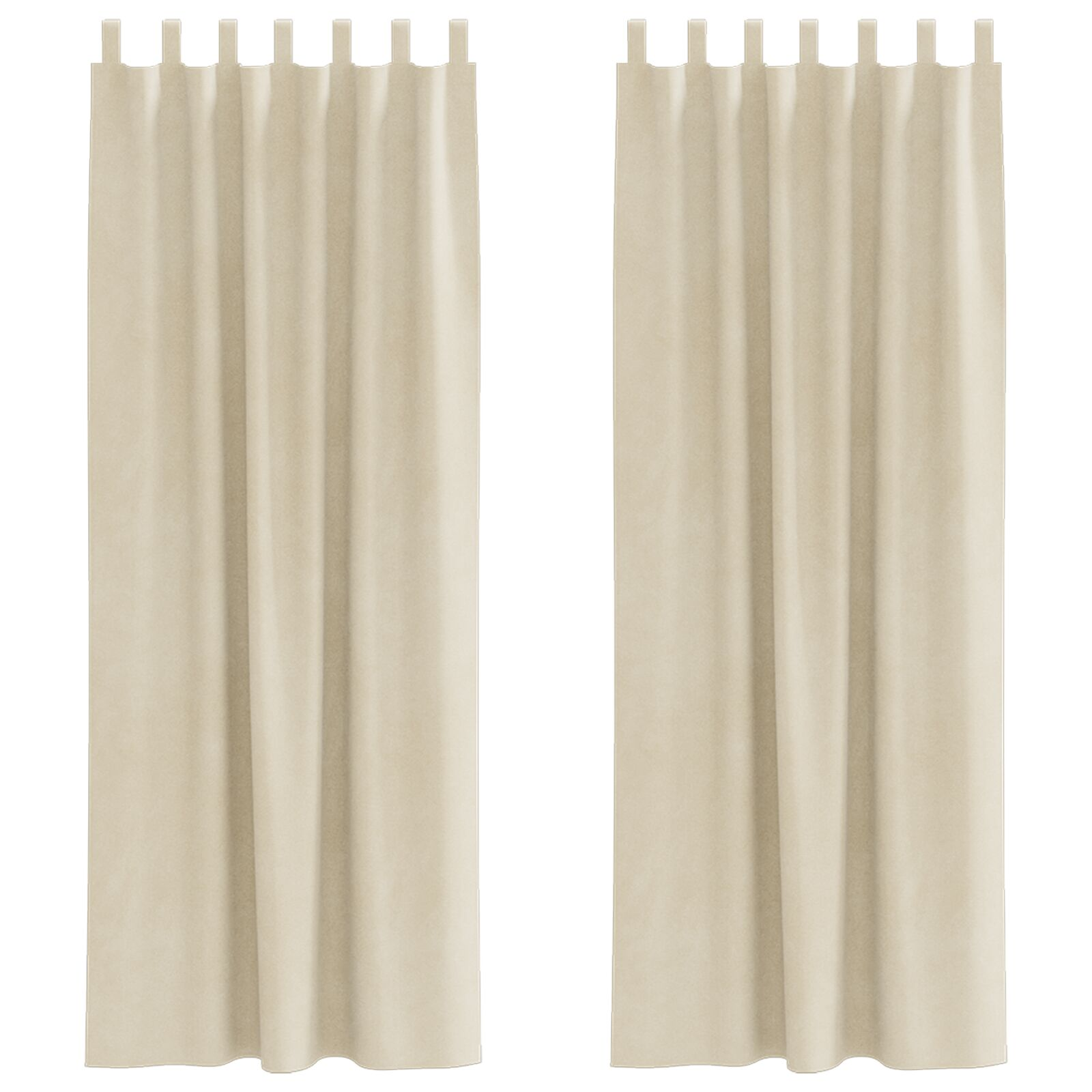 vidaXL Blackout Curtains 2 pcs Cream 55.12 x 88.58 in Velvet
