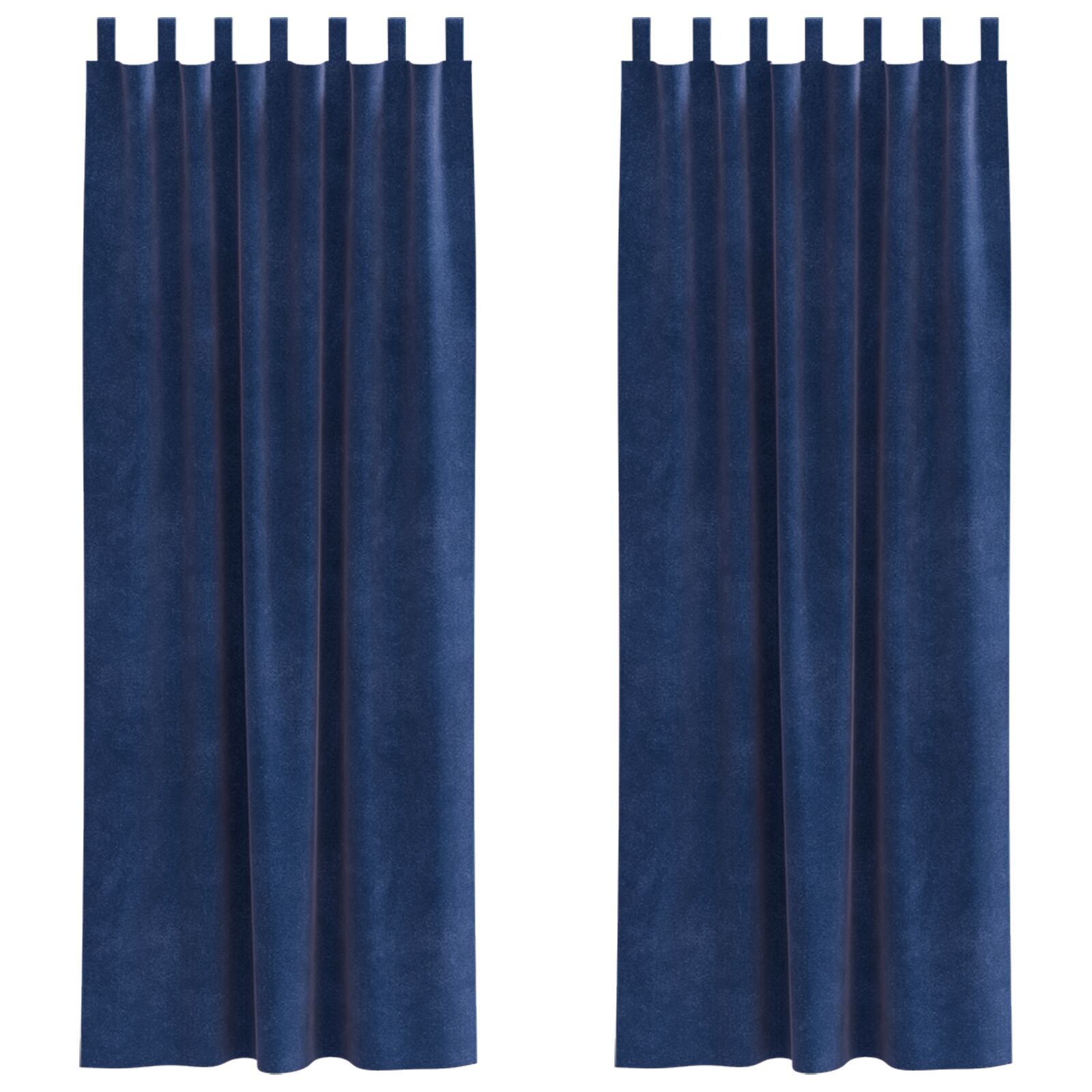 vidaXL Blackout Curtains 2 pcs Dark Blue 55.12 x 96.46 in Velvet