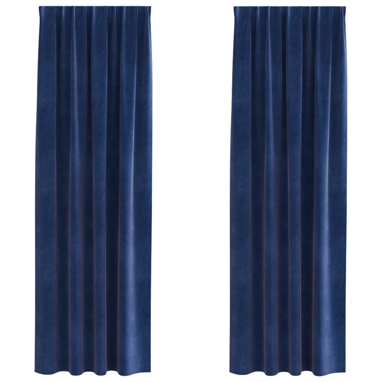 vidaXL Blackout Curtains 2 pcs Dark Blue 55.12 x 102.36 in Velvet