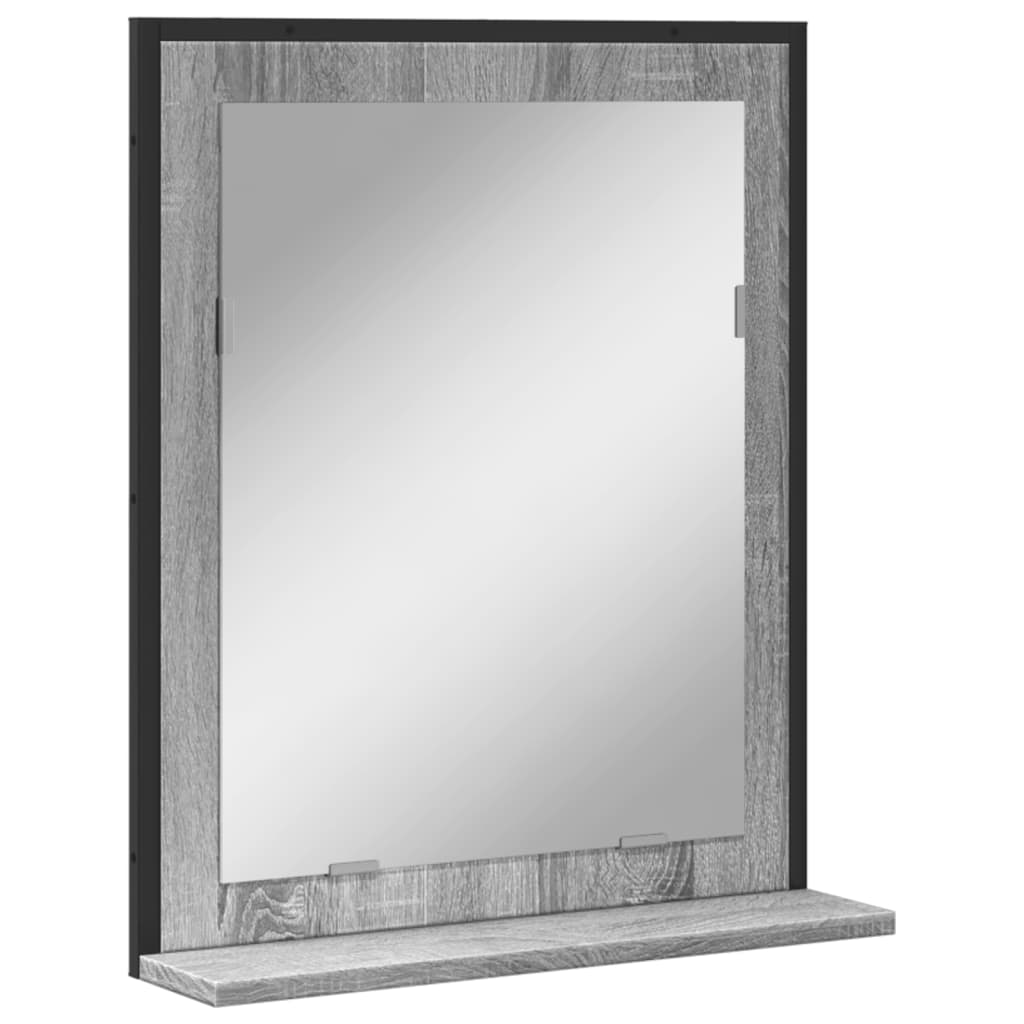 vidaXL Bathroom Mirror Grey sonoma