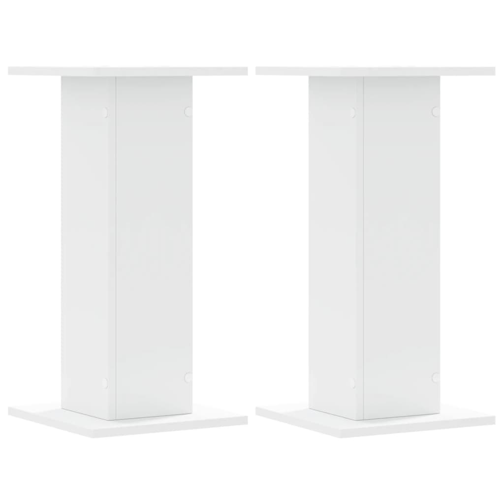 vidaXL Plant Stand White Engineered wood 2 pieces, 11.8x11.8x23.6 in