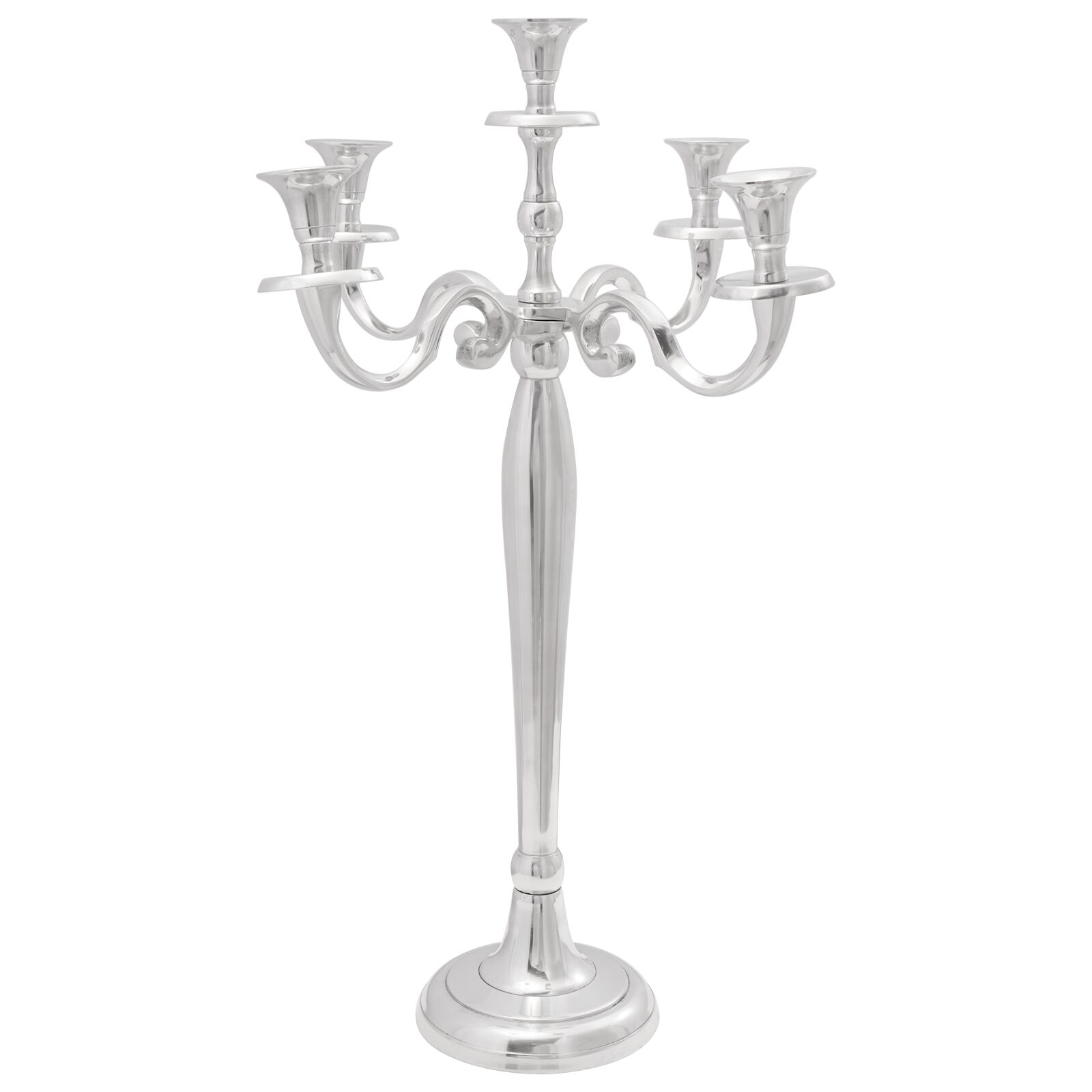 vidaXL Candle Holder Silver 39 x 39 x 60 cm Aluminium