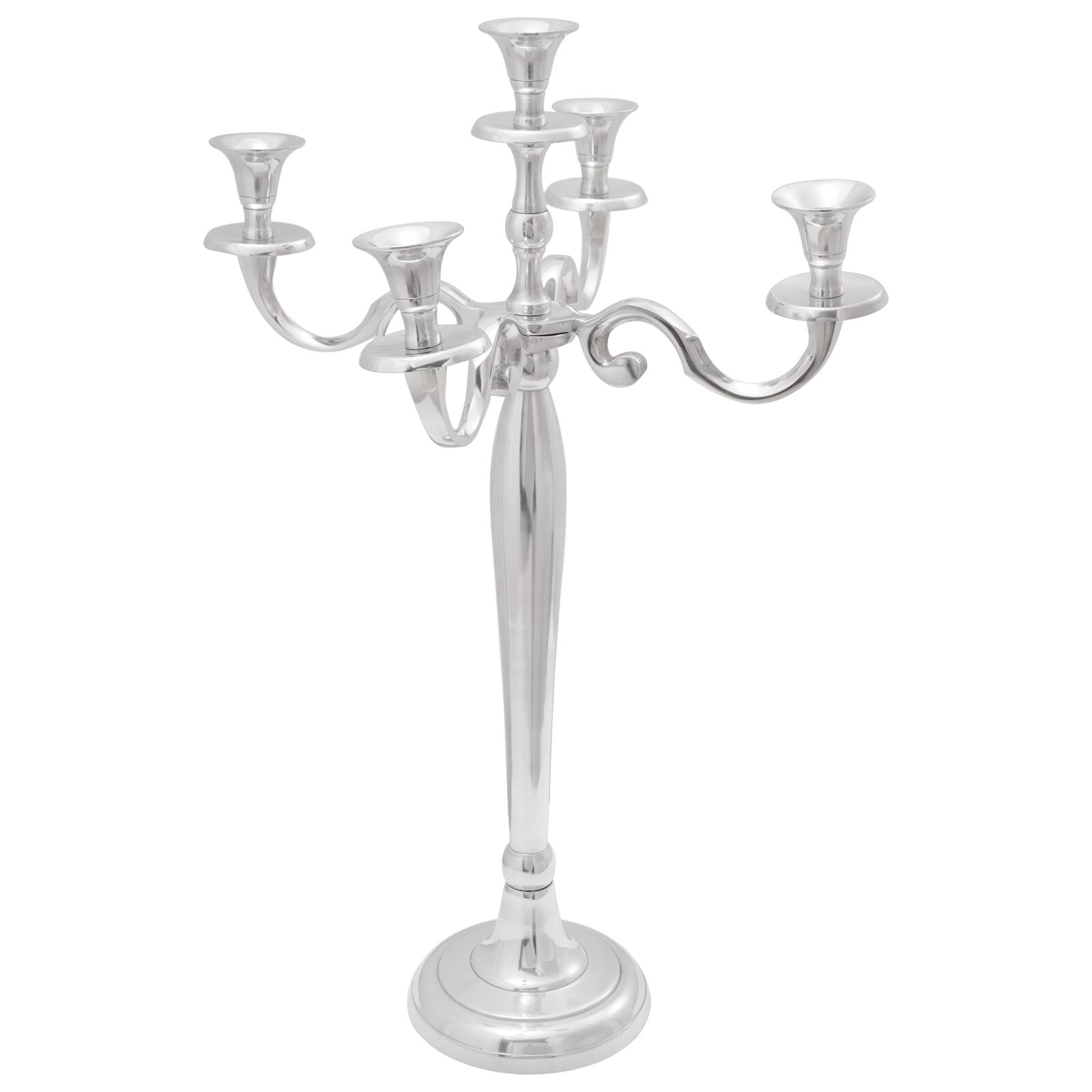 vidaXL Candle Holder Silver 39 x 39 x 60 cm Aluminium