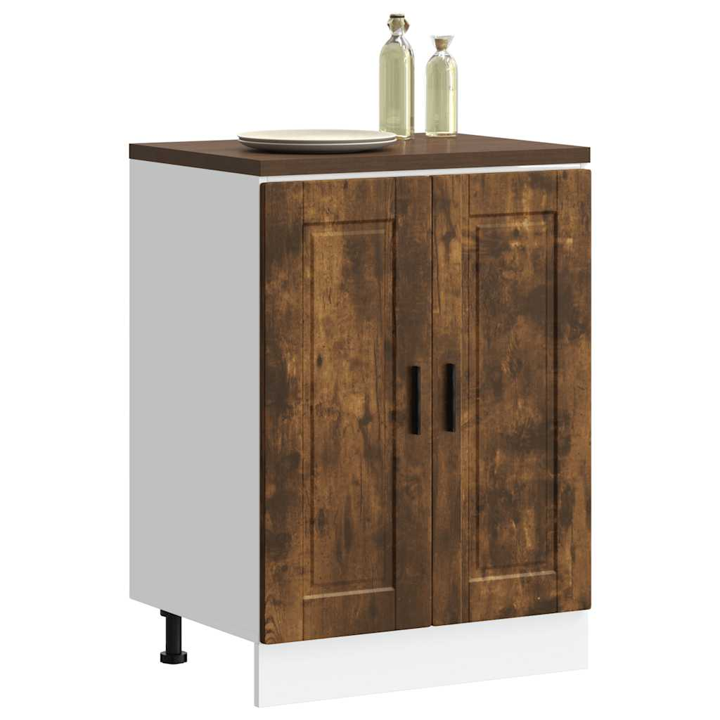 vidaXL Kitchen Base Cabinet Smoked Oak Engineered Wood