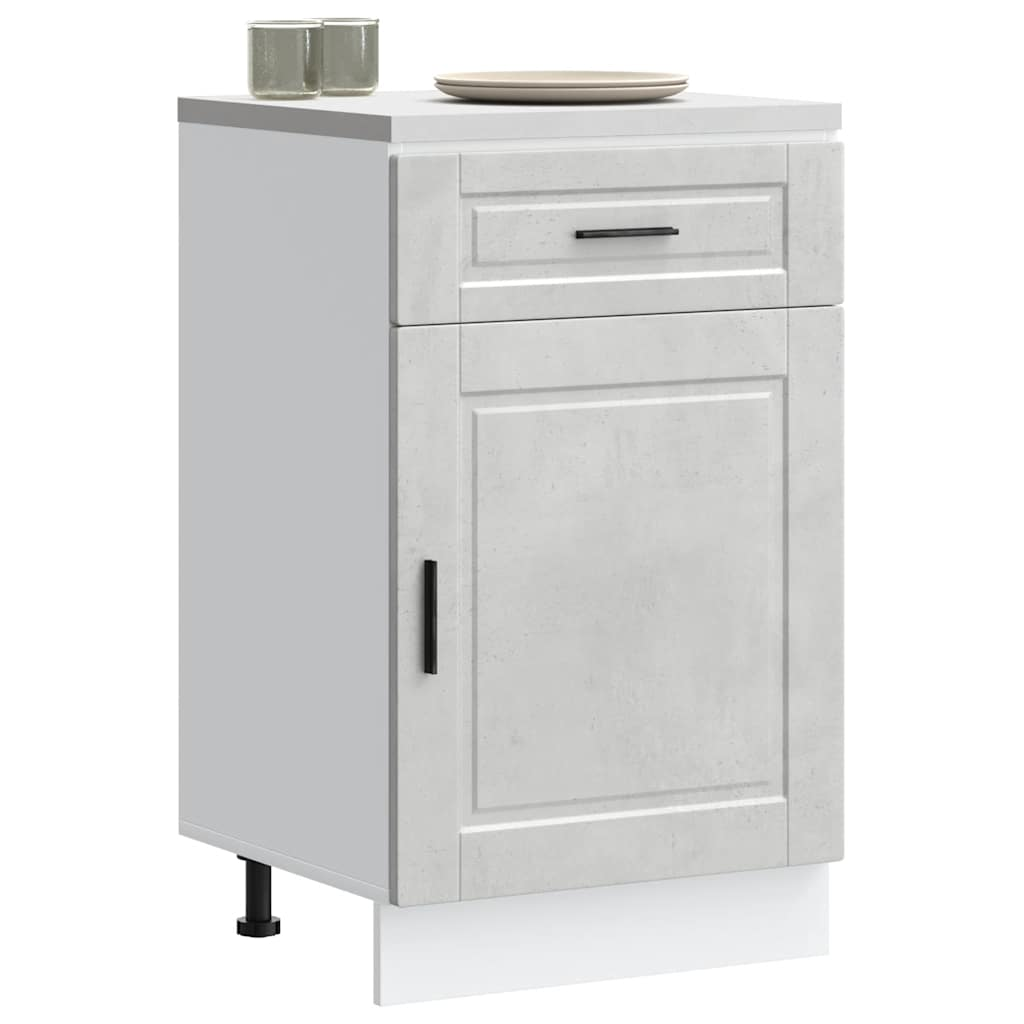 vidaXL Kitchen Base Cabinet Concrete grey Engineered Wood