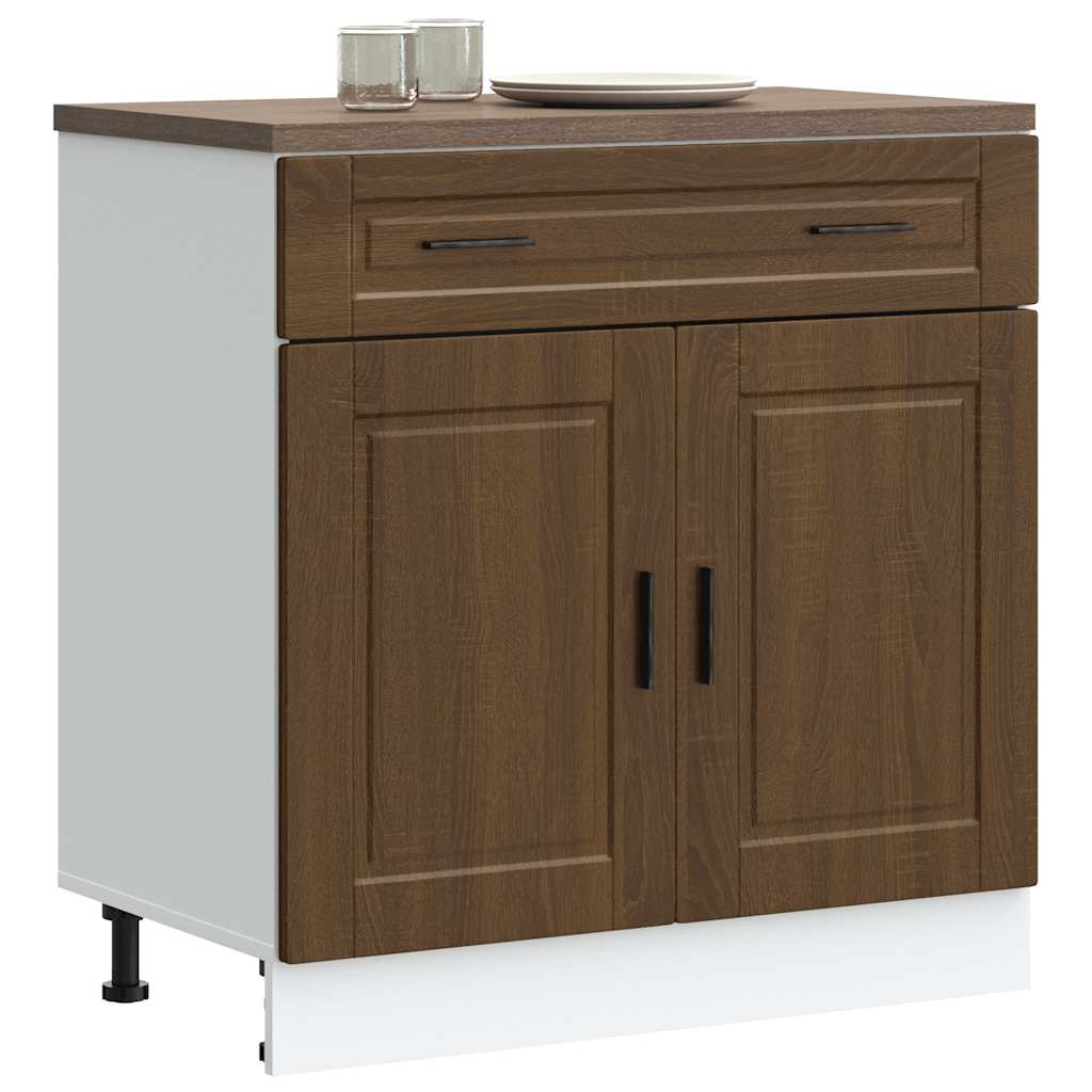 vidaXL Kitchen Base Cabinet Brown oak Engineered wood Kitchen Base Cabinet