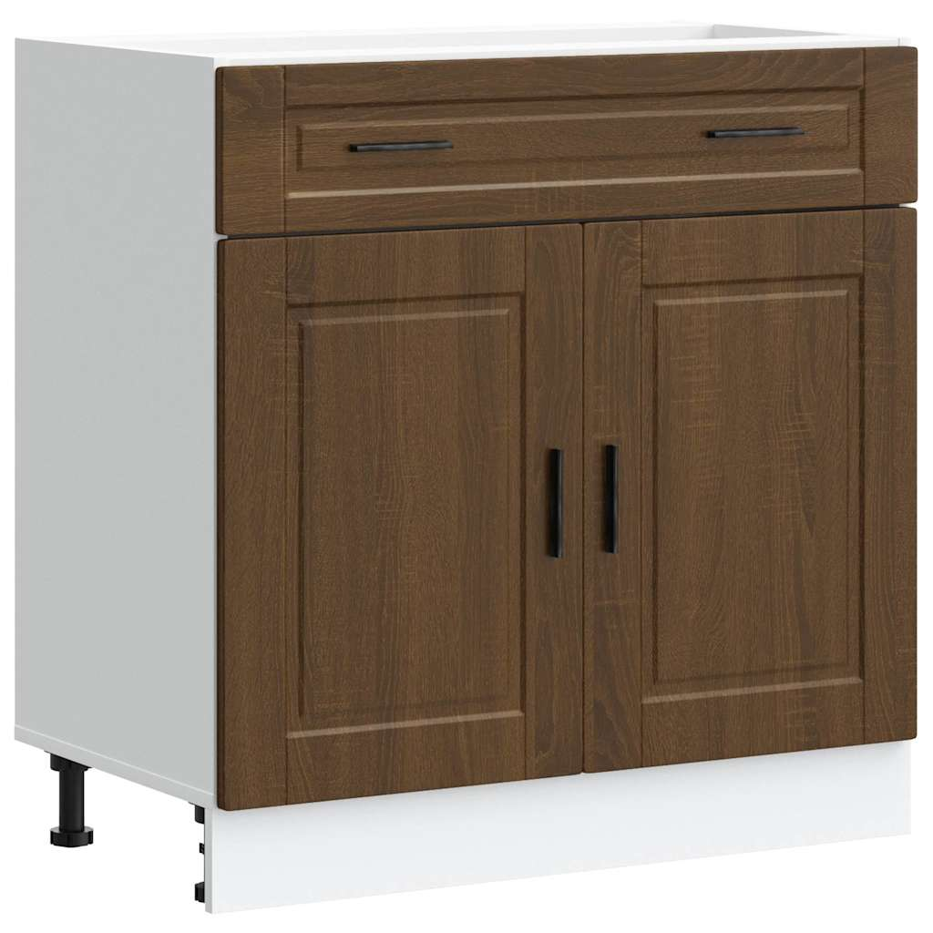 vidaXL Kitchen Base Cabinet Brown oak Engineered wood Kitchen Base Cabinet