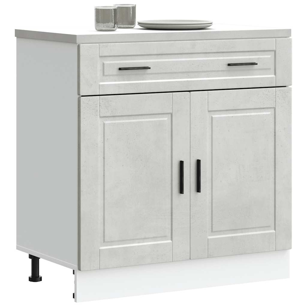 vidaXL Kitchen Base Cabinet Concrete Gray Engineered Wood