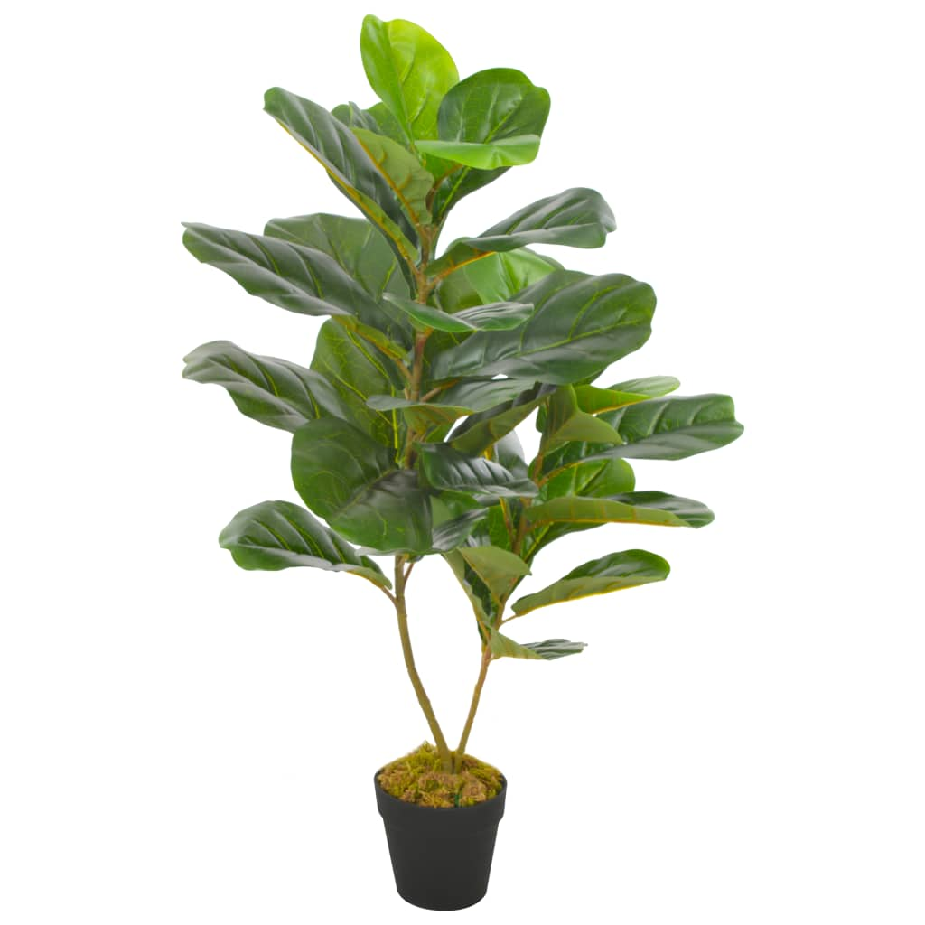 vidaXL Artificial Plant Green and Brown Plastic Medium Fake Plant