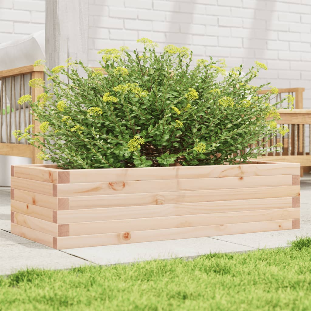 vidaXL Garden Planter Natural Wood Solid Pine Wood Large Garden Planter