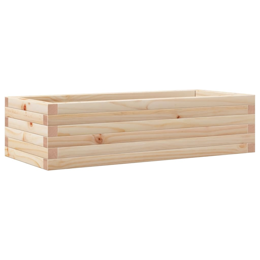 vidaXL Garden Planter Natural Wood Solid Pine Wood Large Garden Planter