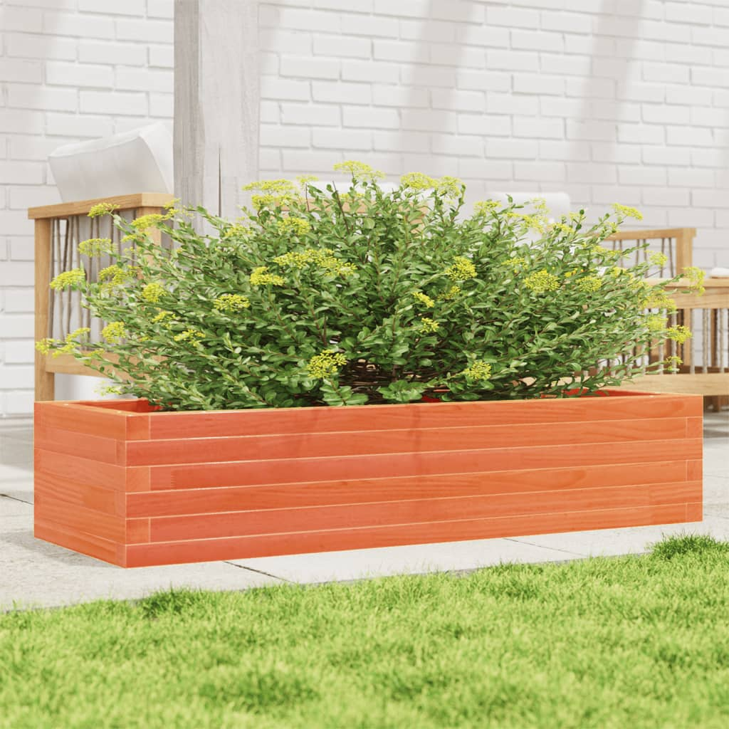 vidaXL Garden Planter Wax brown Solid pinewood Large Garden Planter
