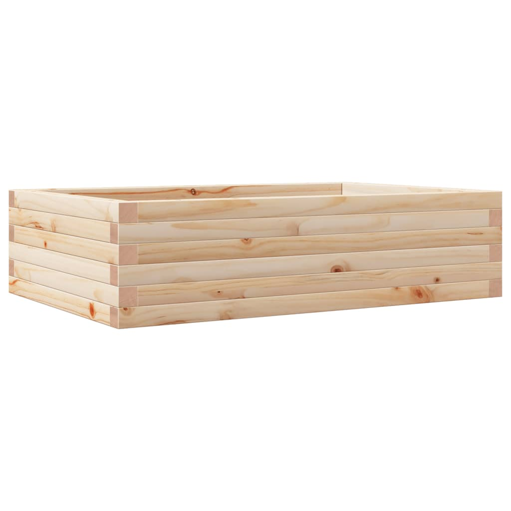 vidaXL Garden Planter Natural Wood Solid Pine Wood Medium Garden Planter