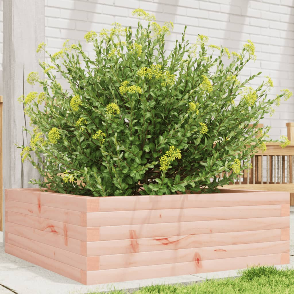 vidaXL Garden Planter Brown Douglas Wood Medium Garden Planter Square