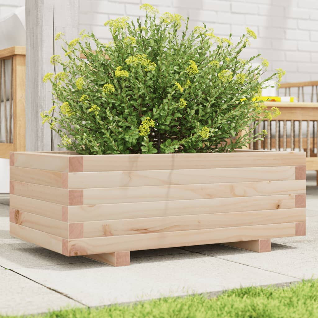 vidaXL Garden Planter Solid Pine wood Medium Sturdy Garden Planter