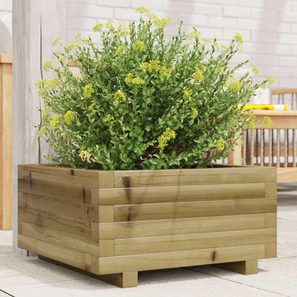 vidaXL Garden Planter Brown Treated pine Large Durable Garden Planter
