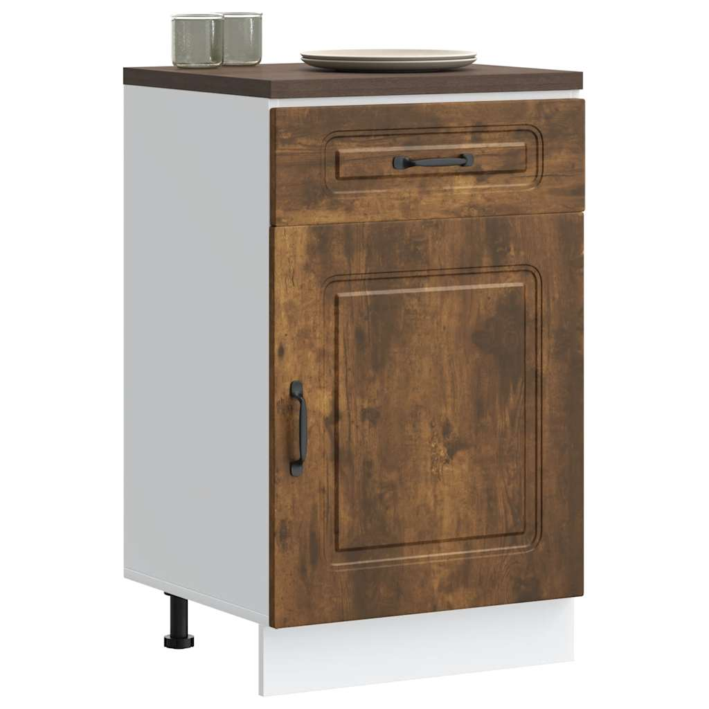 vidaXL Kitchen Base Cabinet Smoked oak Engineered wood Small