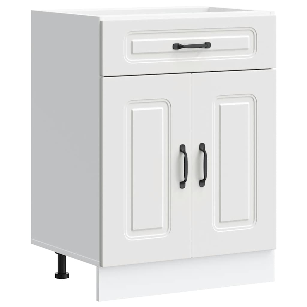 vidaXL Kitchen Base Cabinet White Engineered wood Standard