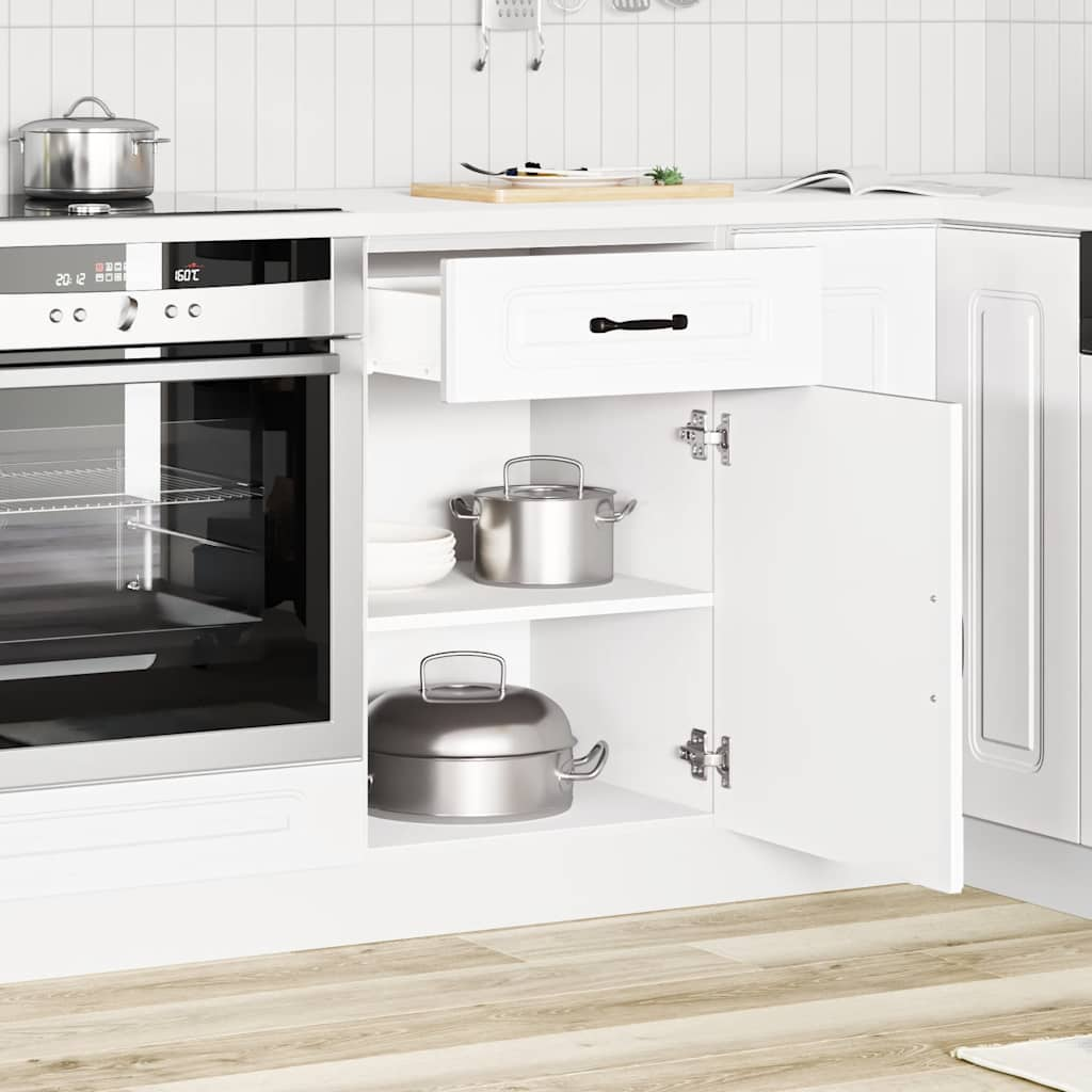 vidaXL Kitchen Base Cabinet White Engineered Wood Standard