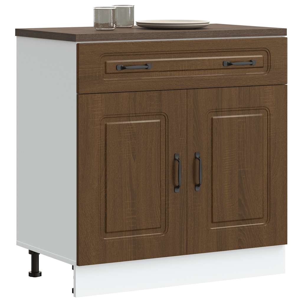 vidaXL Kitchen Base Cabinet Brown Oak Engineered Wood Medium