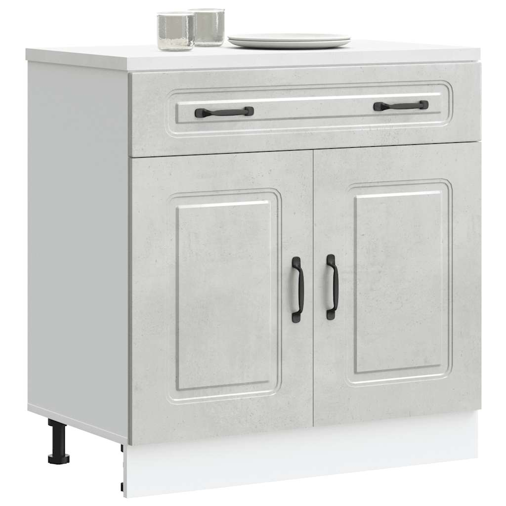 vidaXL Kitchen Base Cabinet Concrete grey Engineered wood