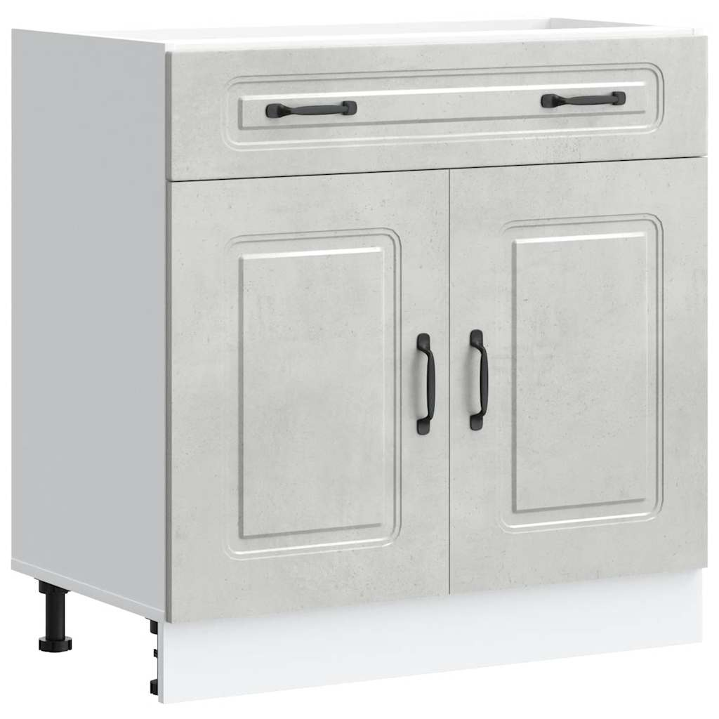 vidaXL Kitchen Base Cabinet Concrete grey Engineered wood