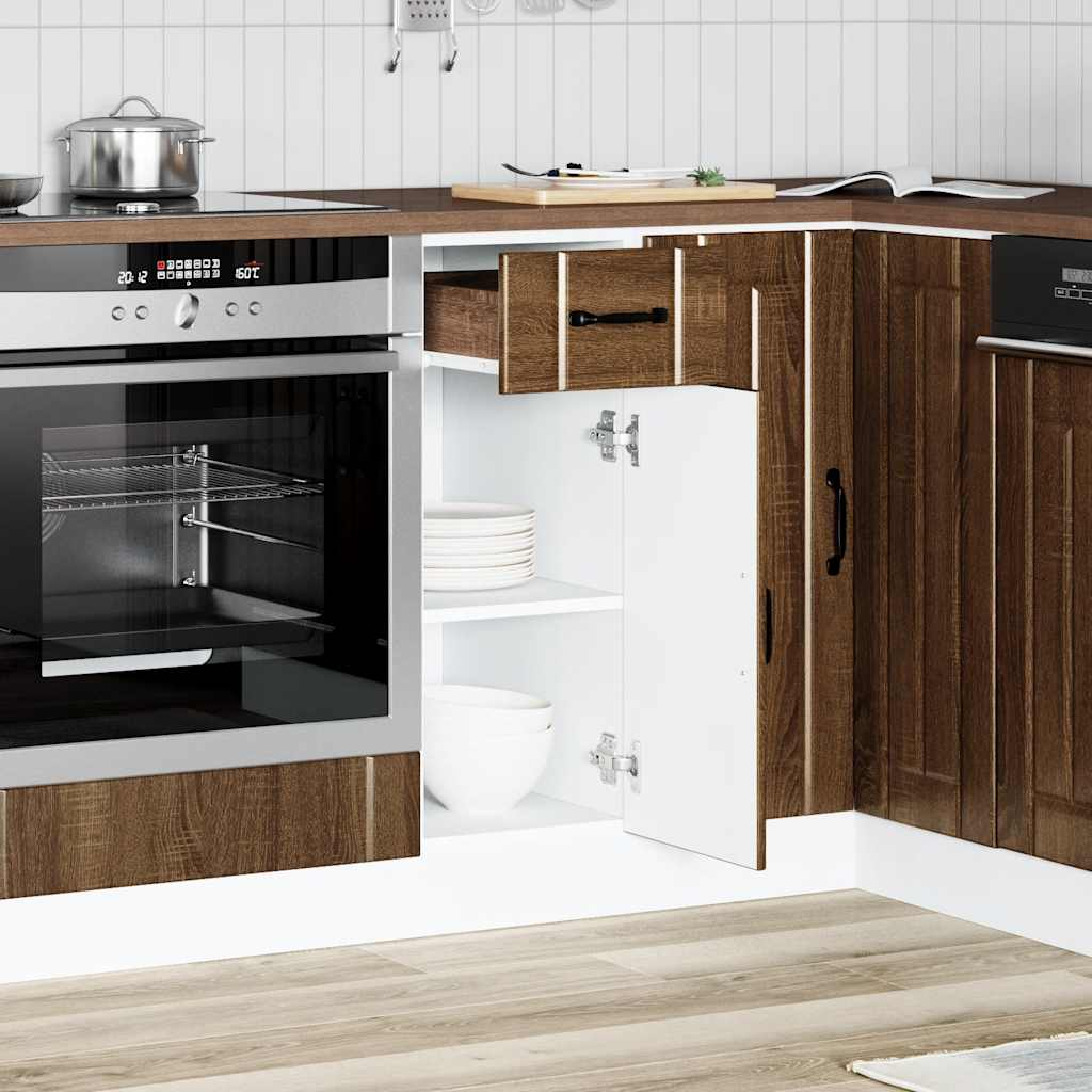 vidaXL Kitchen Base Cabinet Brown oak Engineered wood