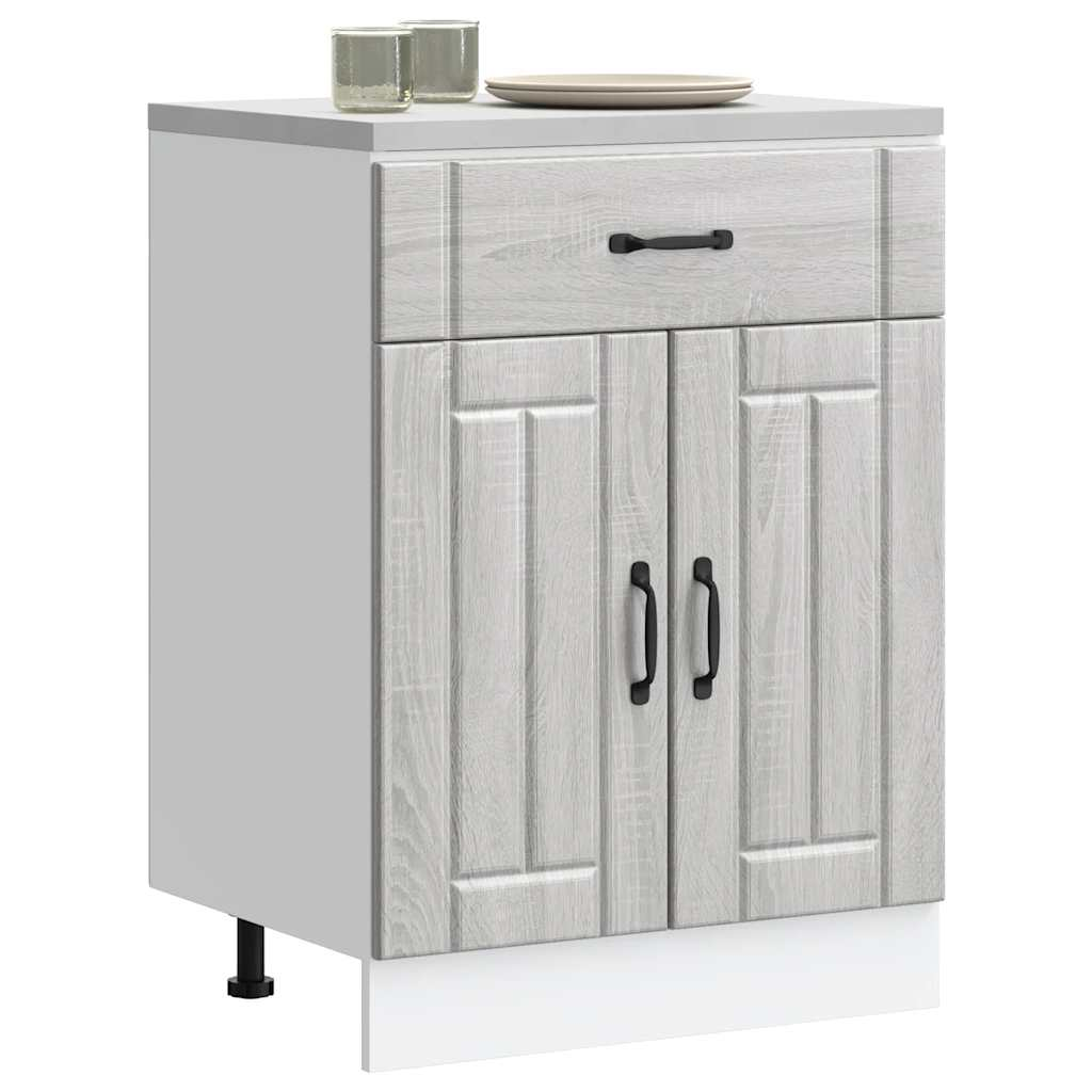 vidaXL Kitchen Base Cabinet Gray sonoma Engineered wood