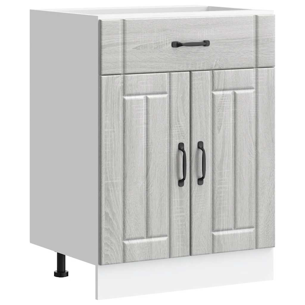 vidaXL Kitchen Base Cabinet Gray sonoma Engineered wood