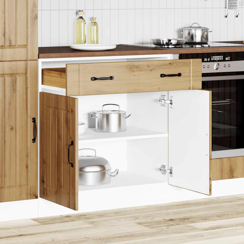 vidaXL Kitchen Base Cabinet Artisan Oak Engineered Wood Medium
