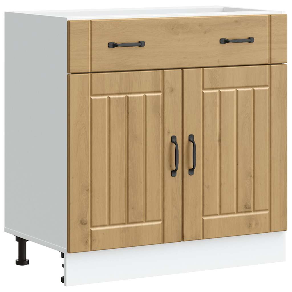 vidaXL Kitchen Base Cabinet Artisan Oak Engineered Wood Medium