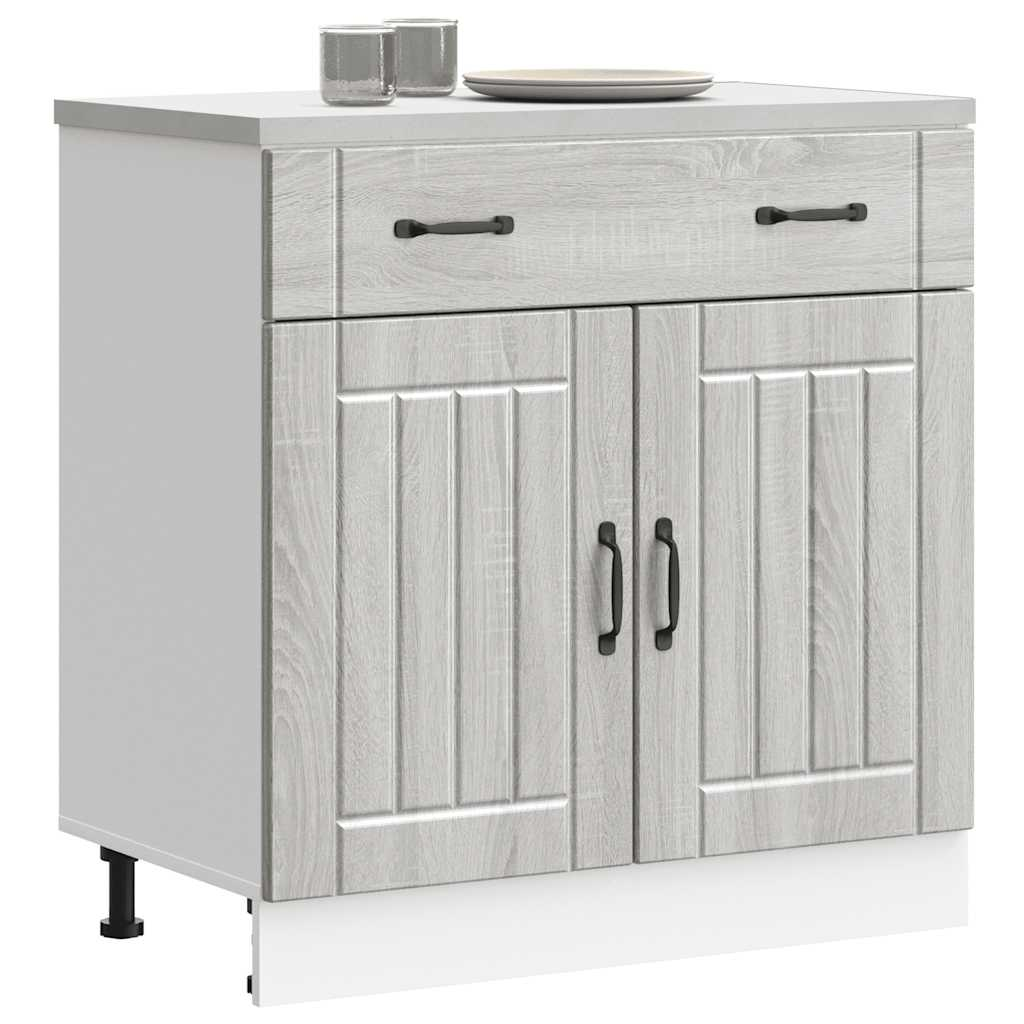 vidaXL Kitchen Base Cabinet Gray Sonoma Engineered Wood Medium